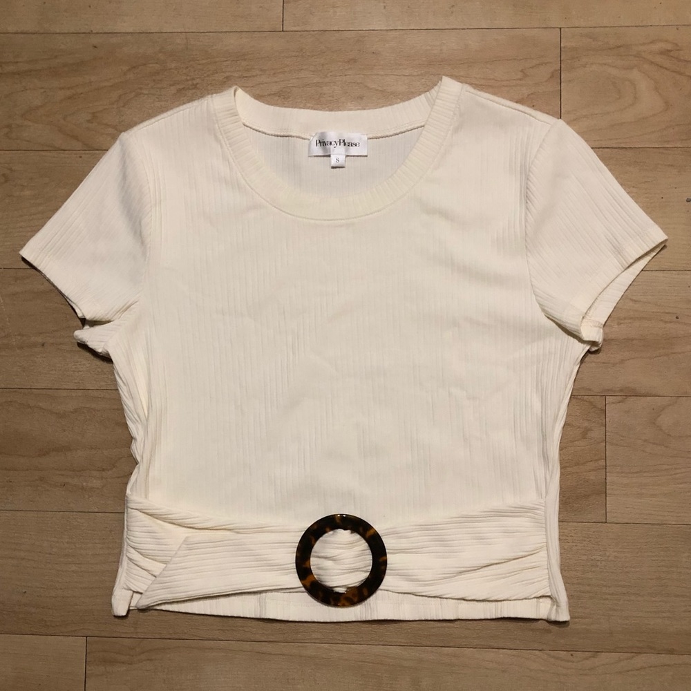 Privacy Please Belted Top